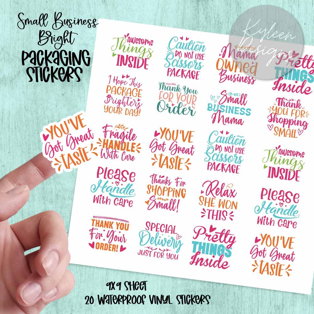 Bright Small Business Packaging Stickers