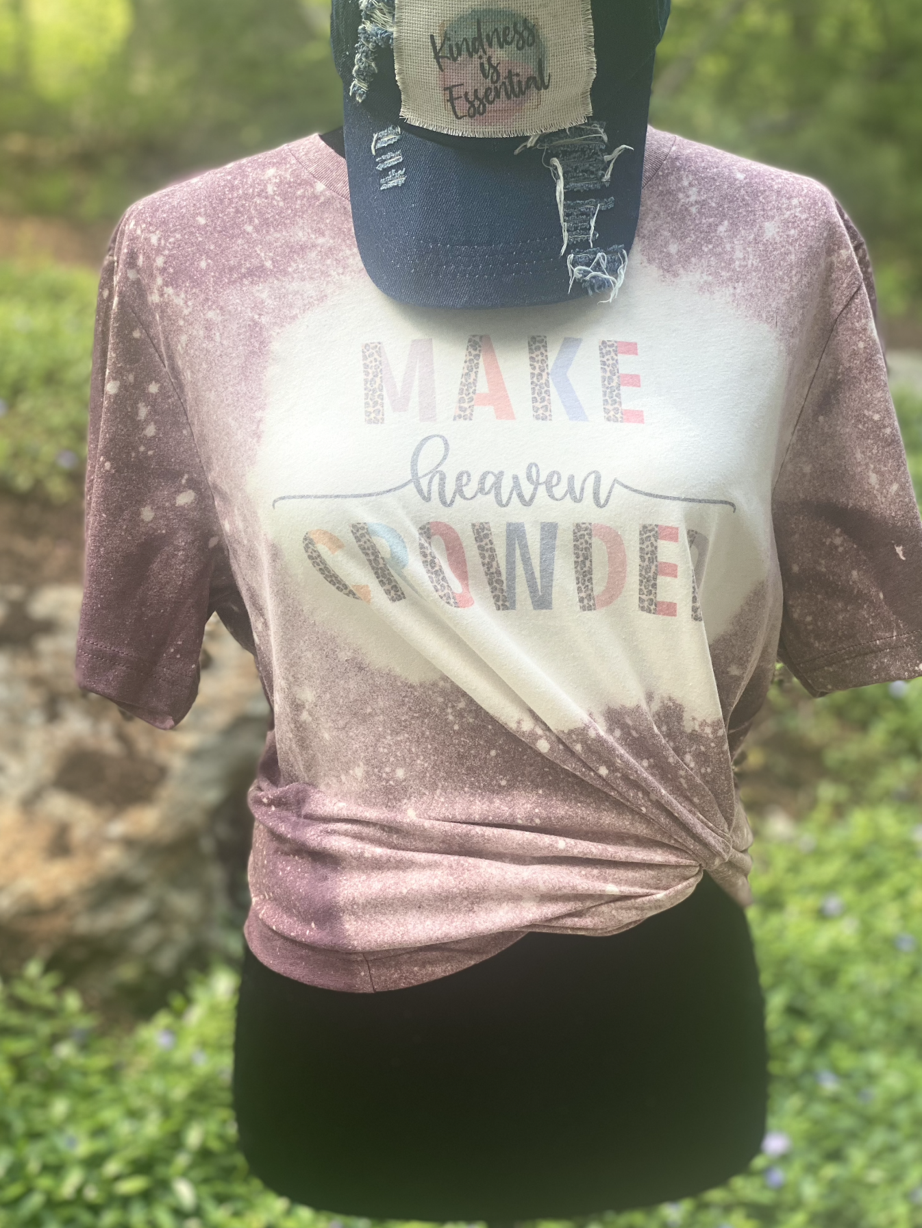 Make heaven crowded bleached T-shirt