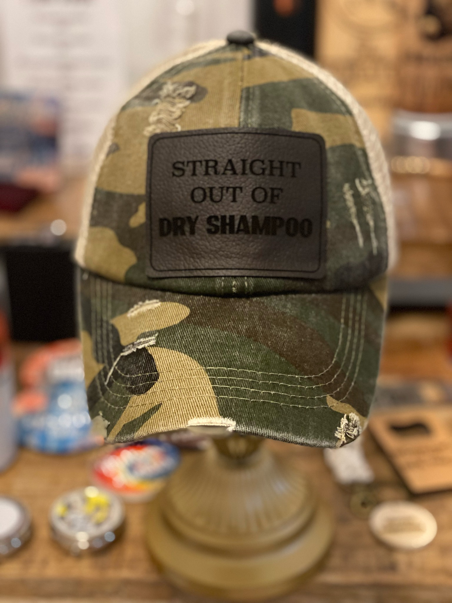 Ponytail Hat With Patch