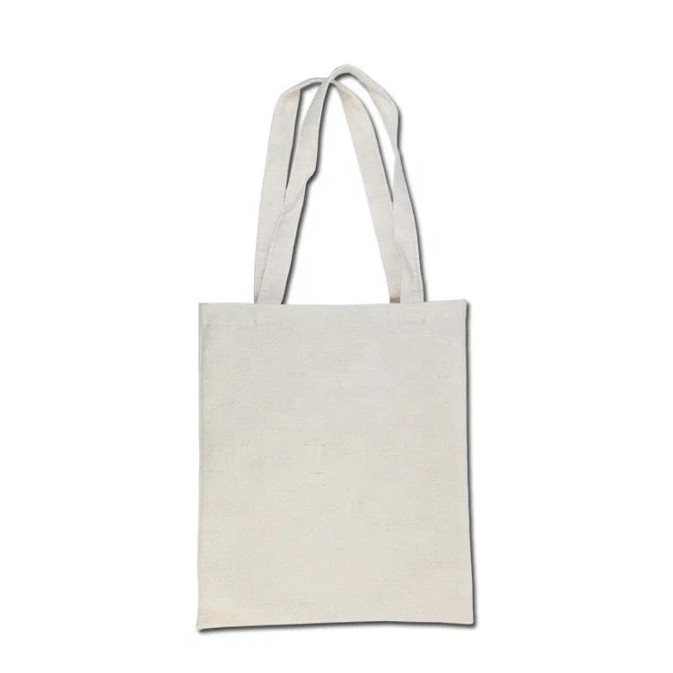 Canvas Faux Linen Tote bag- What I do with my uterus is none of your business