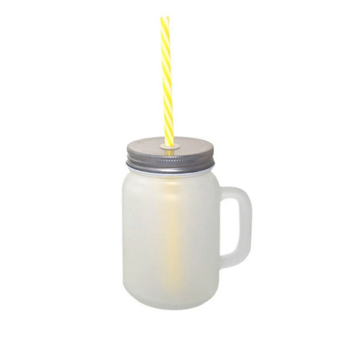 Frosted Glass Sublimation Mason Jar