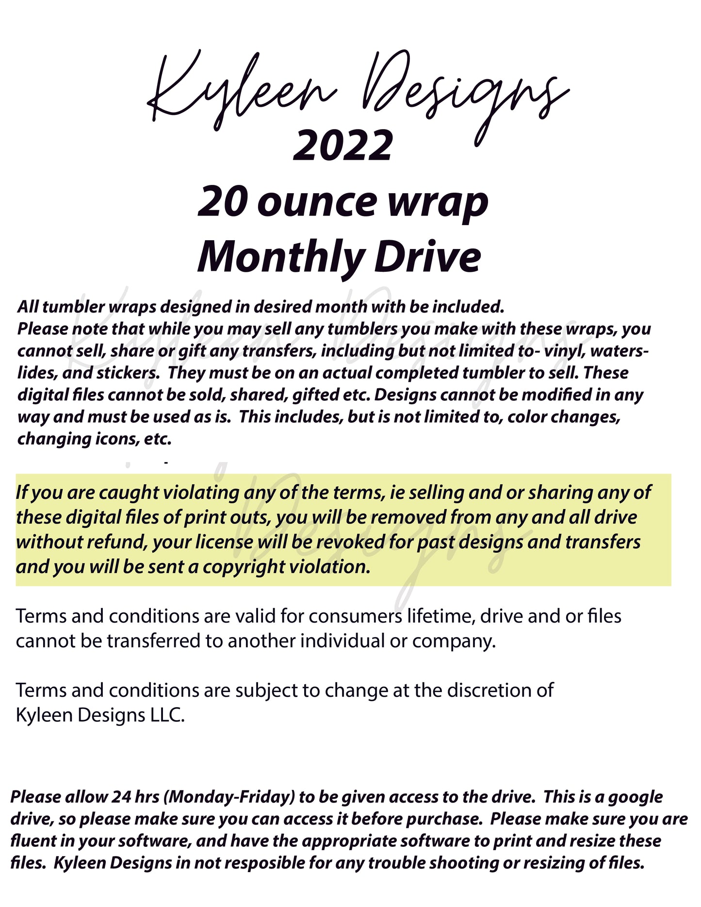 2022 MONTHLY TUMBLER WRAP DRIVE- FEBRUARY