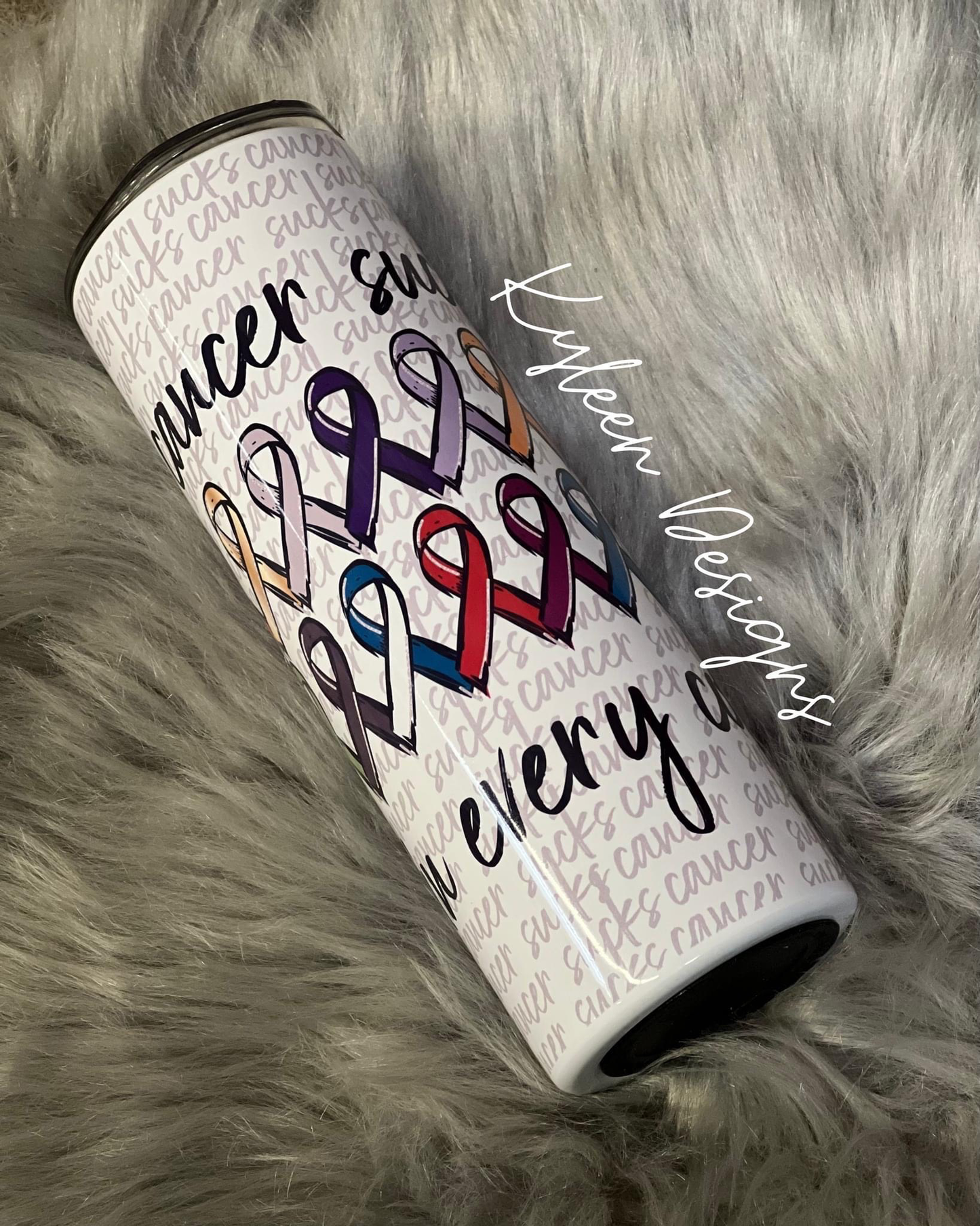Cancer Sucks In Every Color 20 Ounce Tumbler