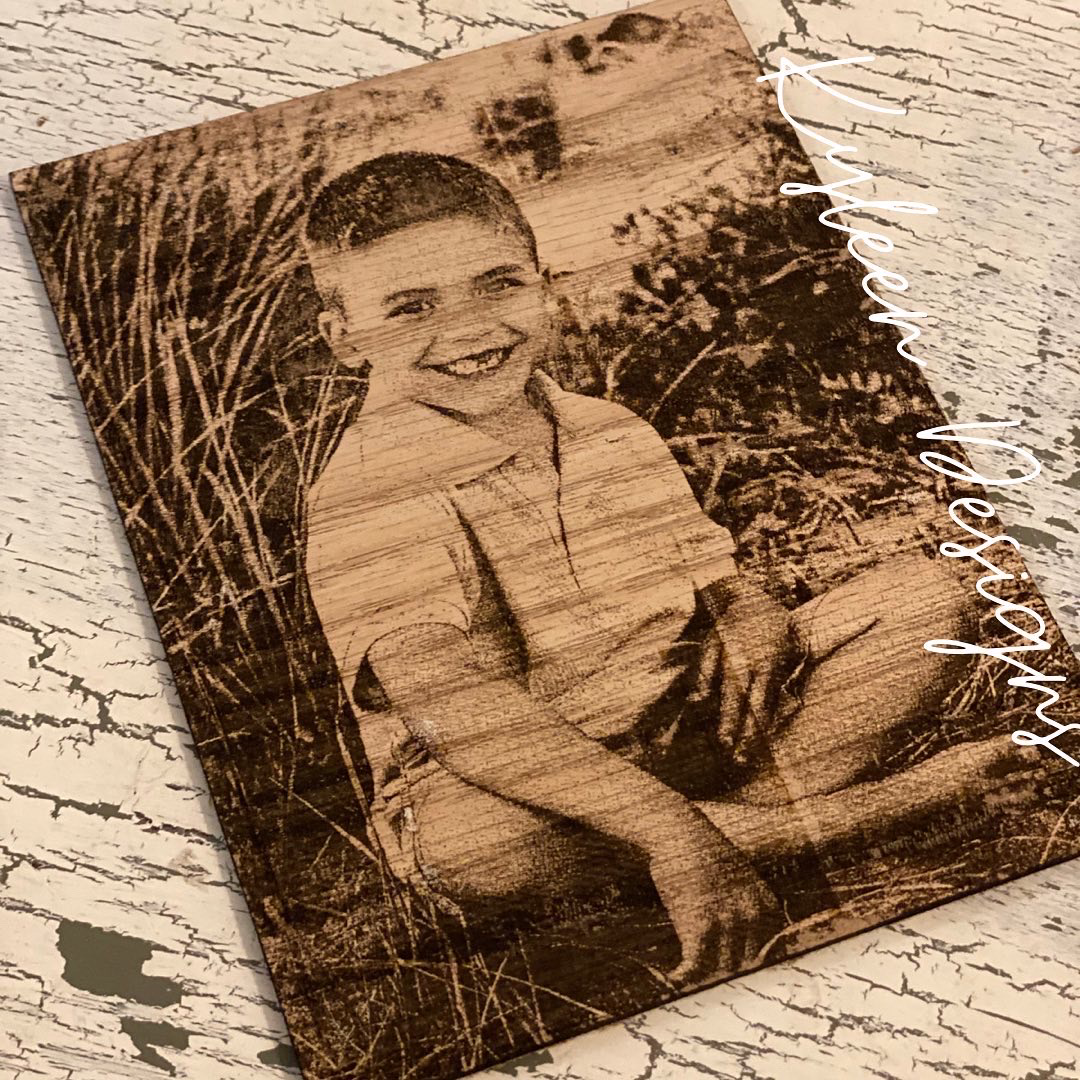Wooden Engraved Photo