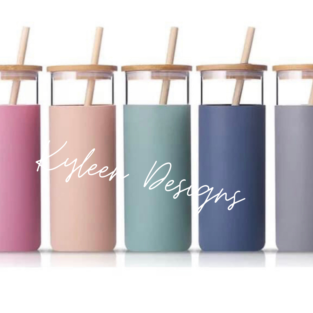 20 Ounce Engraved Glass Tumbler With Silicone Sleeve