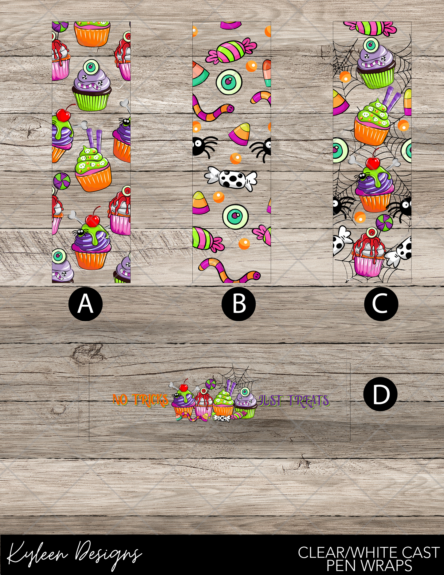 DreamCast™ Clear or White Cast Vinyl-HALLOWEEN CUPCAKES