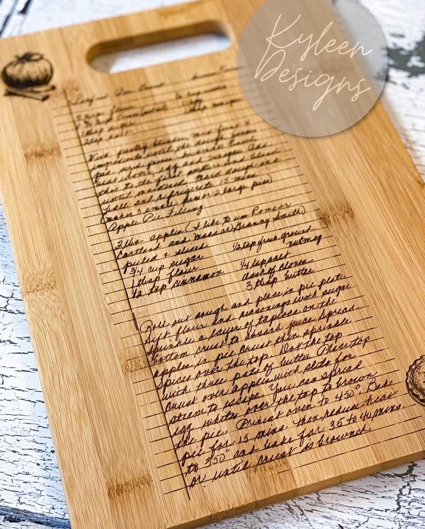 NO PROMO CODES!!!  SPECIAL HOLIDAY PRICE! Personalized Custom Recipe Cutting Board