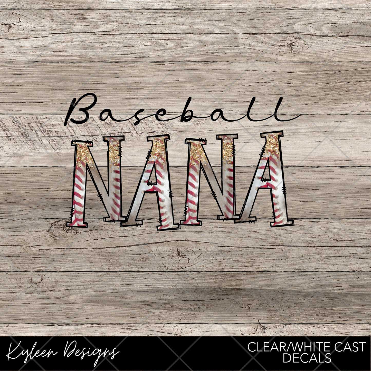 DreamCast™ Clear or White Cast Vinyl-Baseball Nana