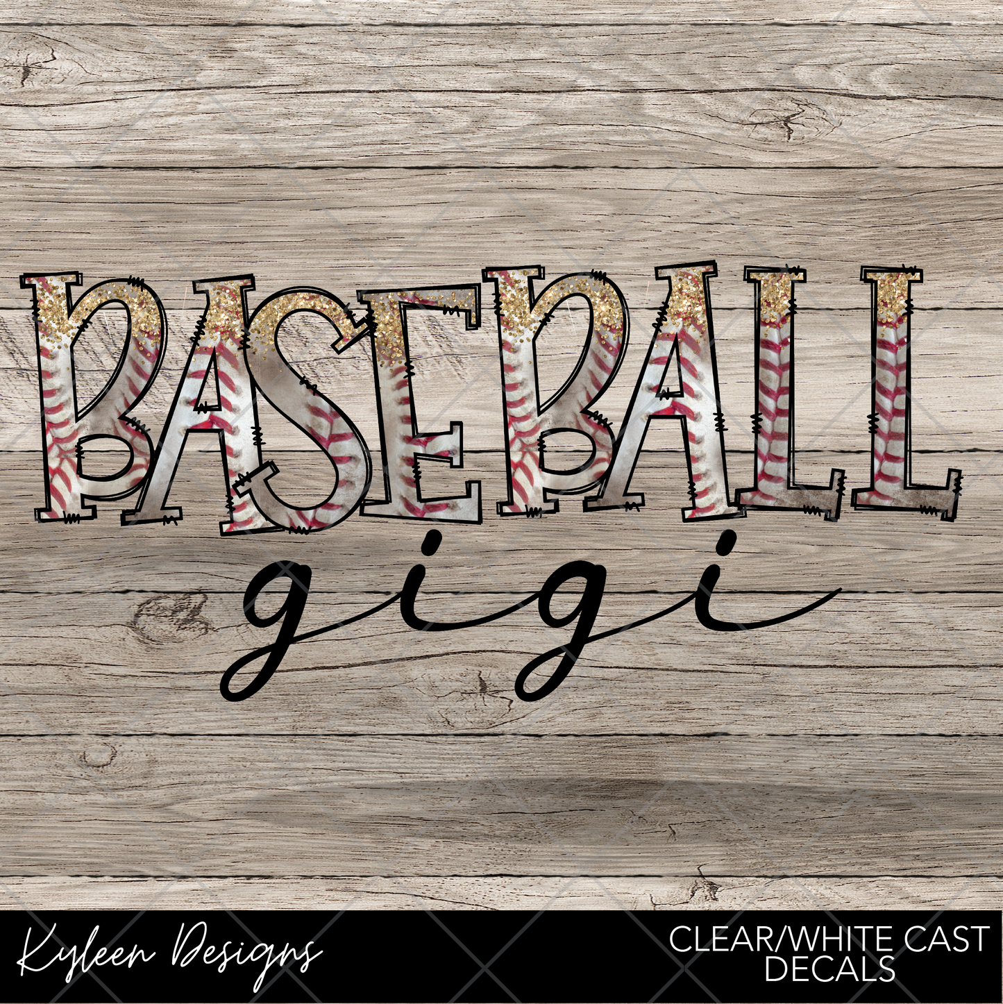 DreamCast™ Clear or White Cast Vinyl-Baseball Gigi