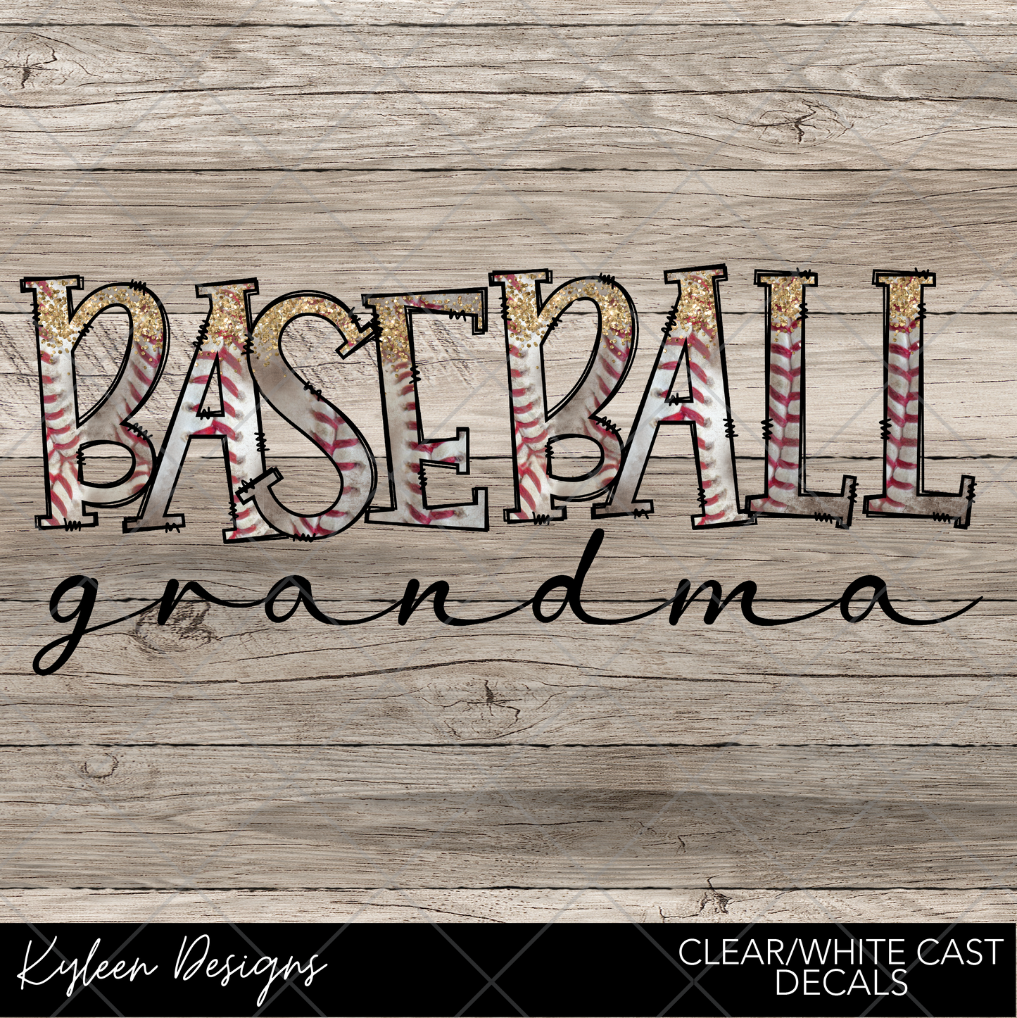 DreamCast™ Clear or White Cast Vinyl-Baseball Grandma