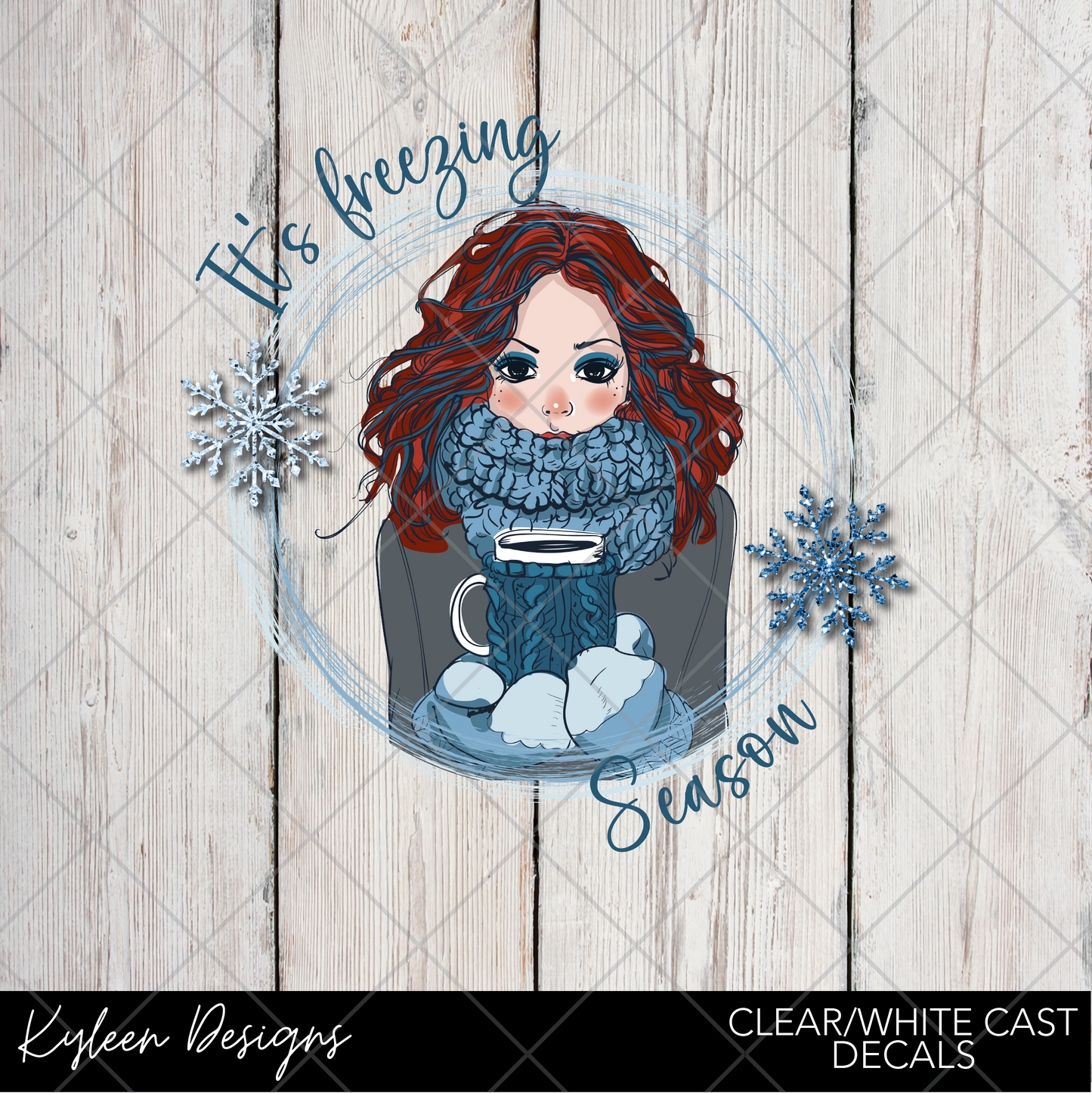 DreamCast™ Clear or White Cast Vinyl- freezing season red hair