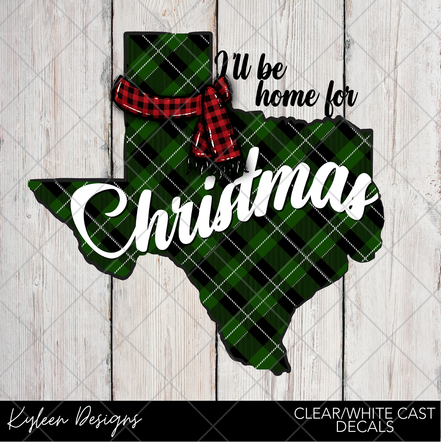 DreamCast™ Clear or White Cast Vinyl-Texas home for Christmas