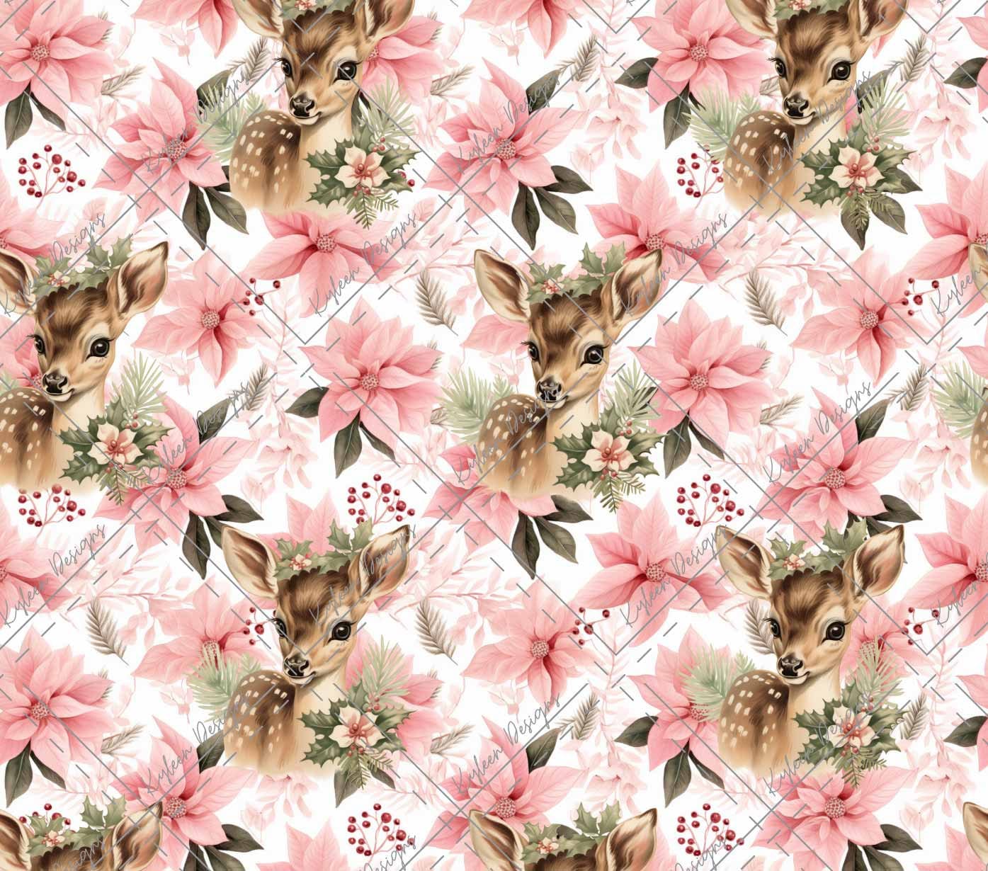 Cast Vinyl Tumbler Wrap- White Vinyl- Sweet Deer