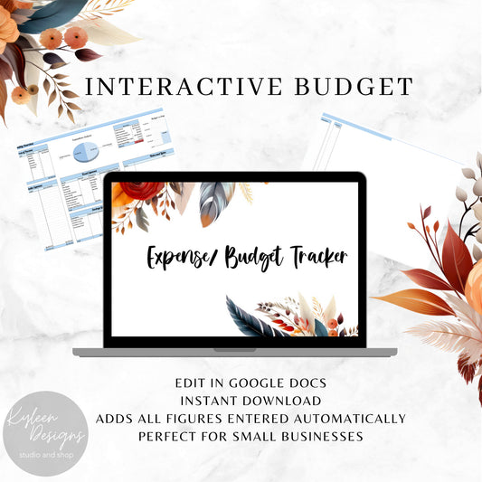 Interactive Boho Budget Planner, PDF download, edit in google docs.  This is a DIGITAL ITEM!   Super Easy!  Exclusive Design