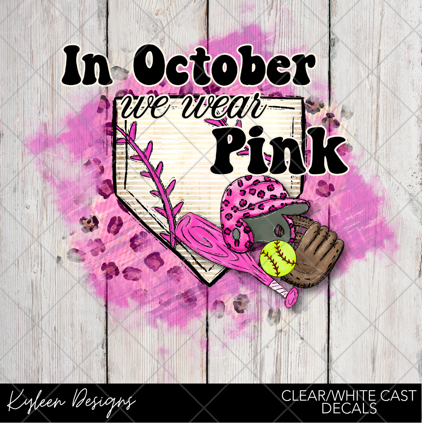 DreamCast™ Clear or White Cast- In October we wear pink softball