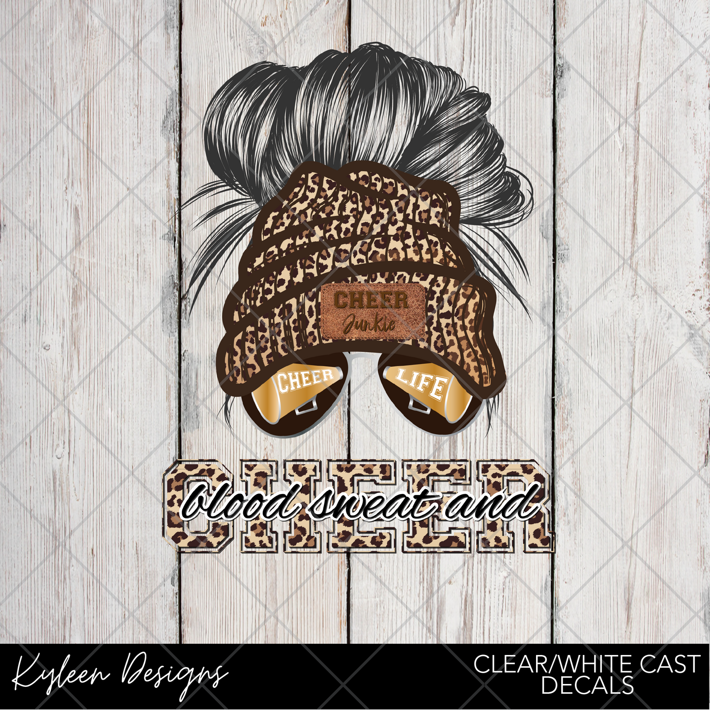 DreamCast™ Clear or White Cast- Leopard messy bun