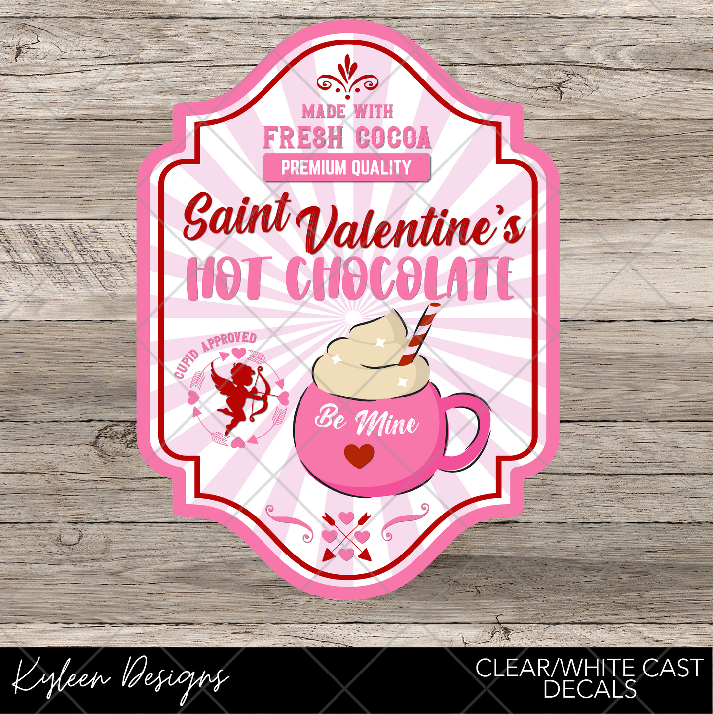 DreamCast™ Clear or White Cast Vinyl-Cupid Hot Cocoa