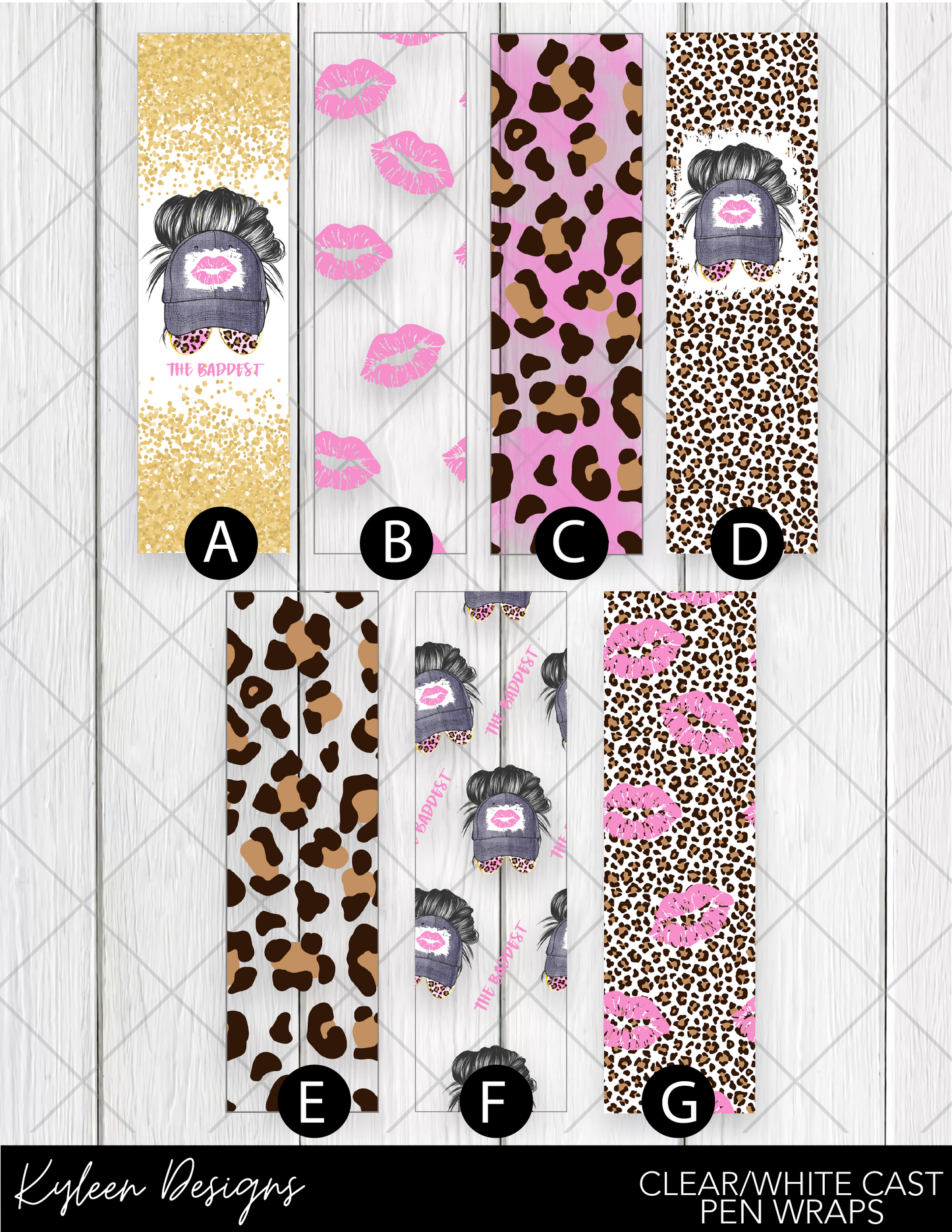 DreamCast™ Clear or White Cast Vinyl-Messy Bun Leopard