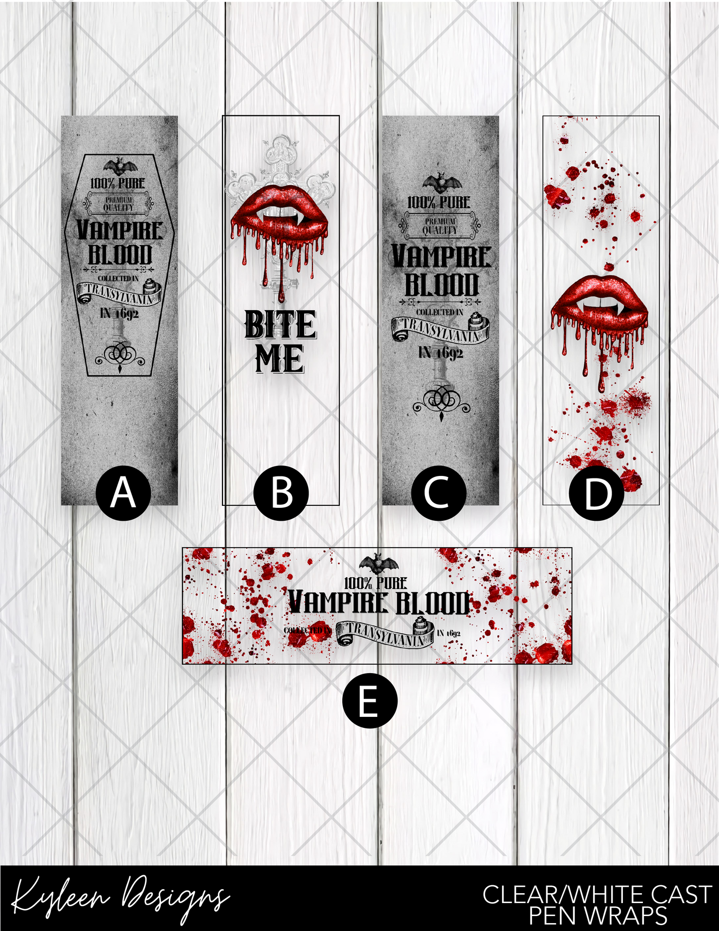 DreamCast™ Clear or White Cast Vinyl-Vampire