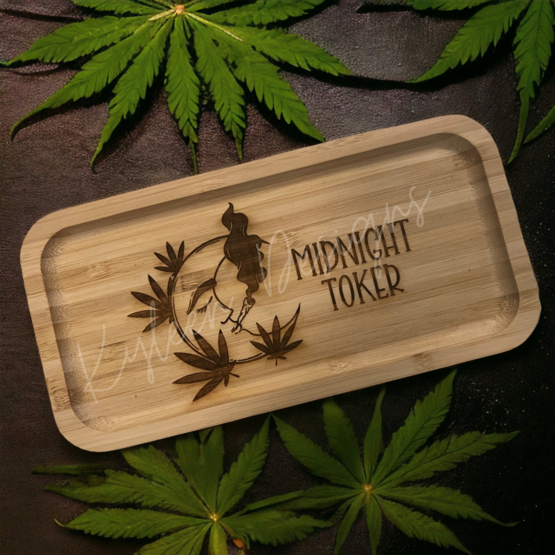 Wooden Engraved Rolling Tray