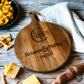 Acacia Wood Personalized Cutting-charcuterie Board ROUND