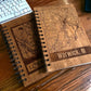 Distressed Wood Laser Cut Map Notebook