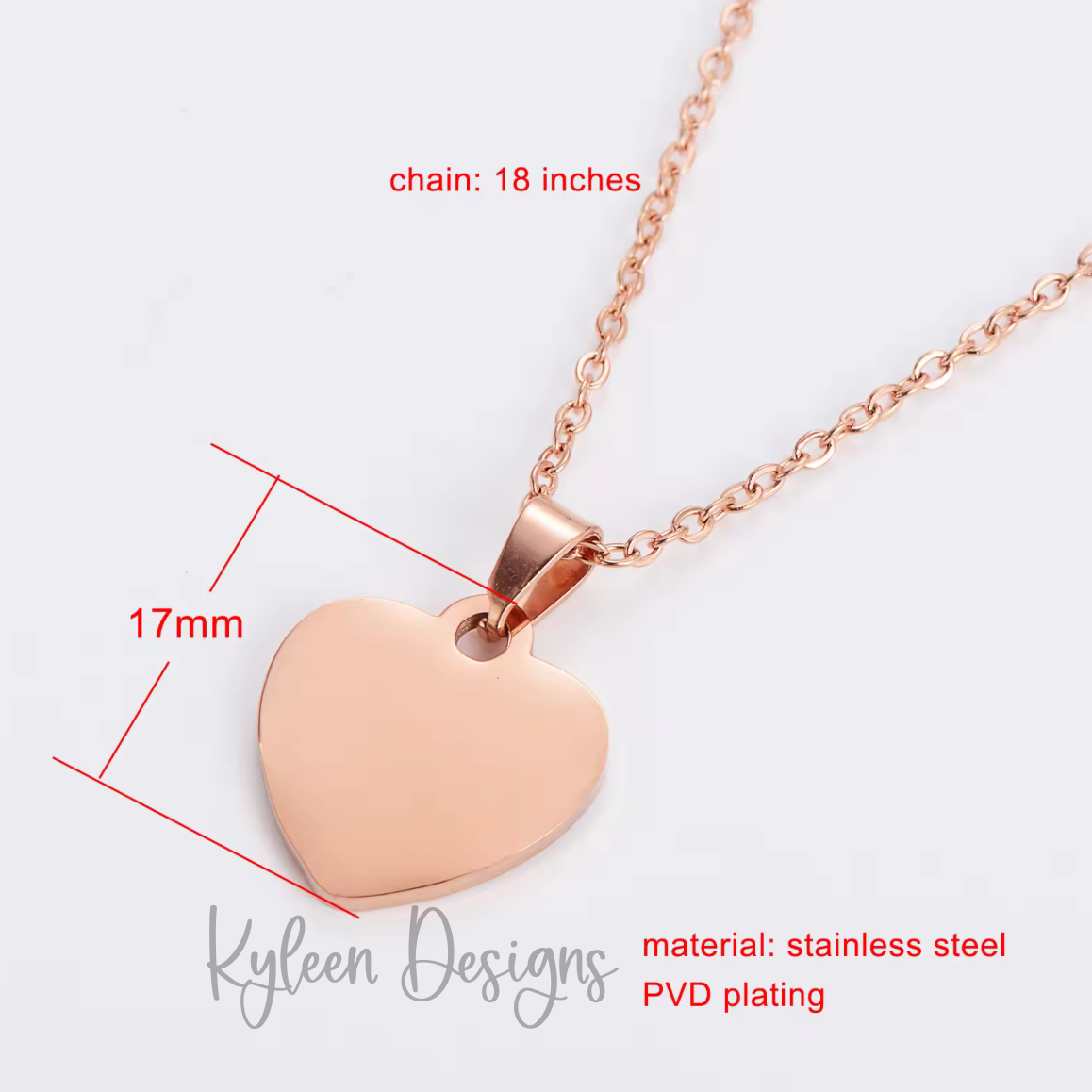 Engraved Heart Necklace