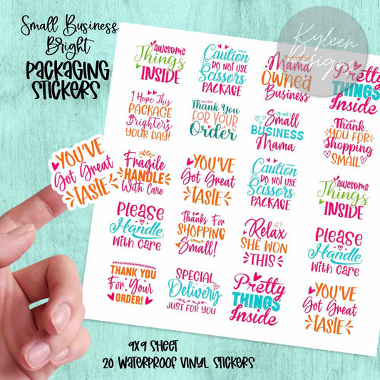 Bright Small Business Packaging Stickers