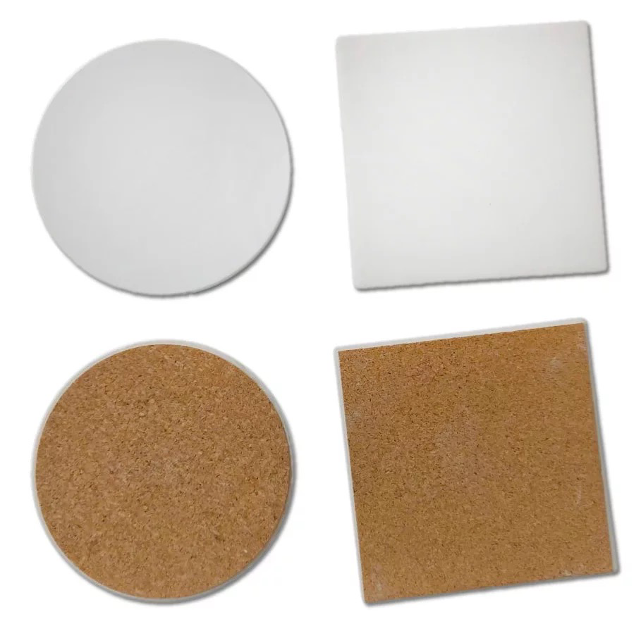Sand Stone Sublimation Coasters With Cork Back