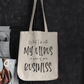 Canvas Faux Linen Tote bag- What I do with my uterus is none of your business