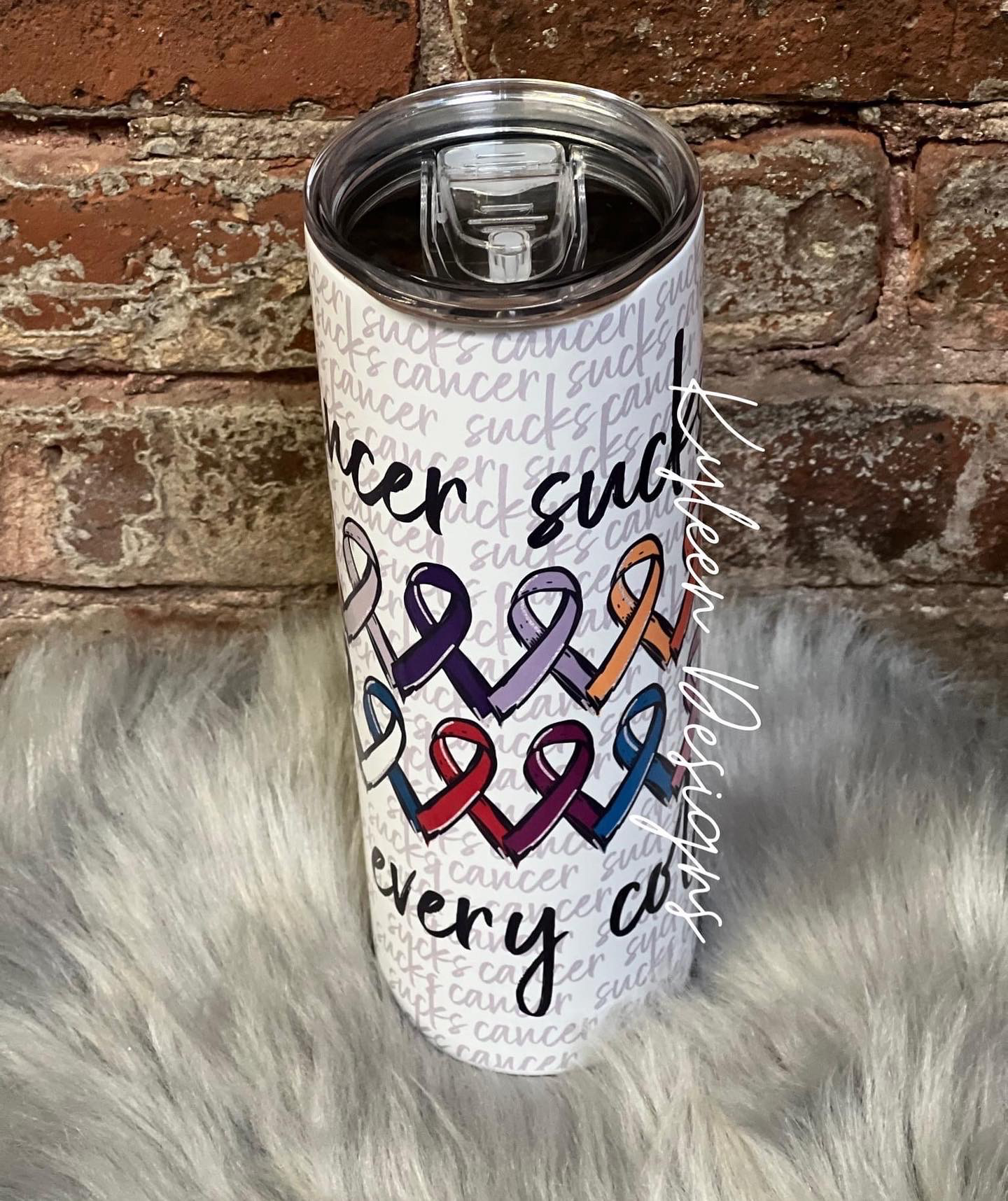 Cancer Sucks In Every Color 20 Ounce Tumbler