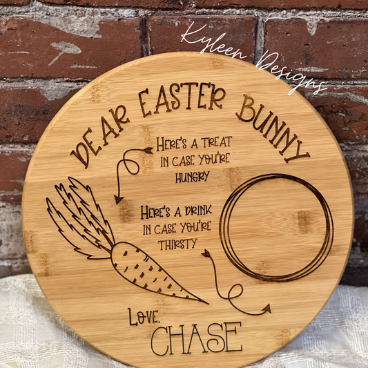 Round Personalized Santa Tray
