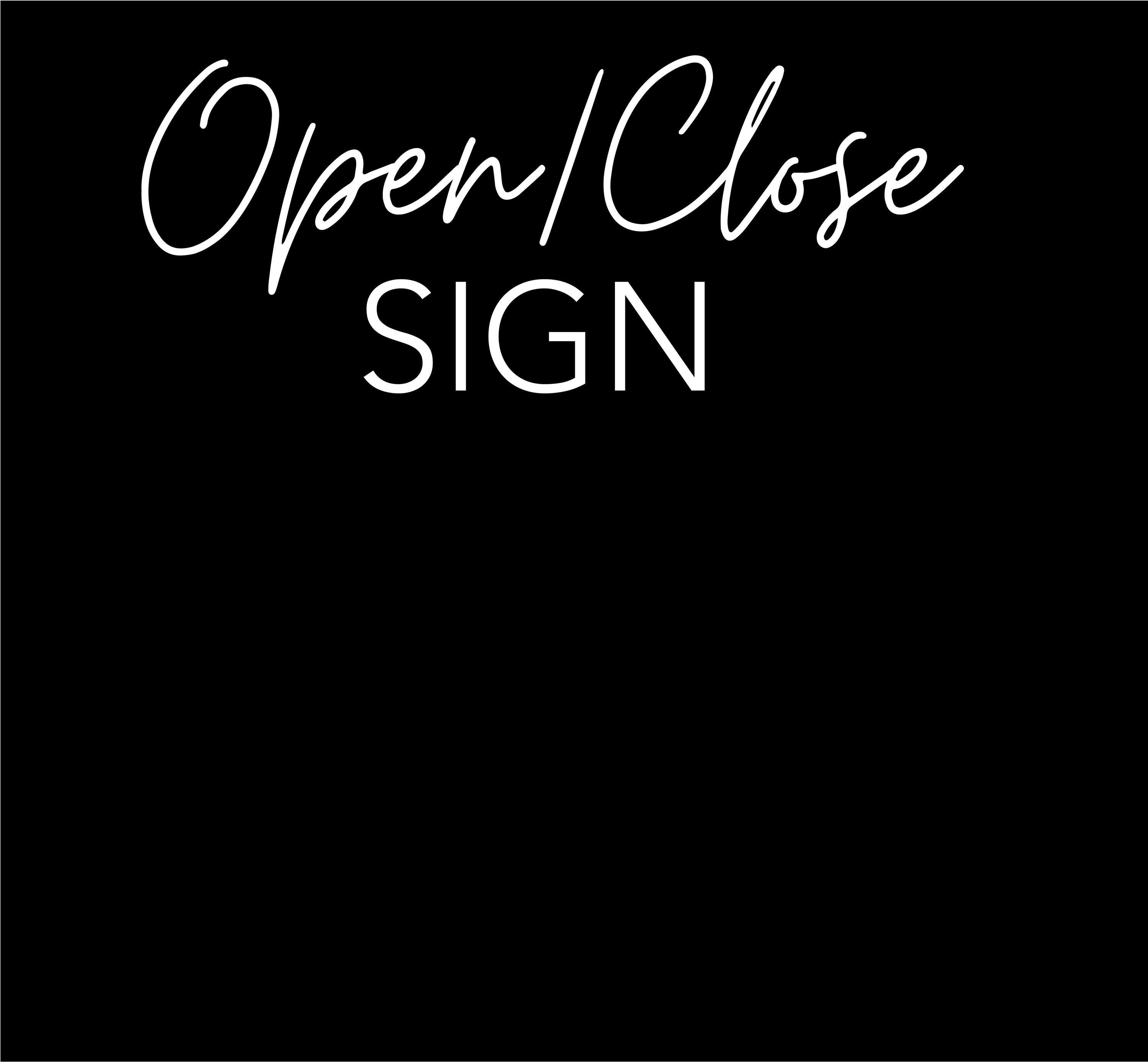 Open/Close Sign Kyleen Designs Studio & Shop