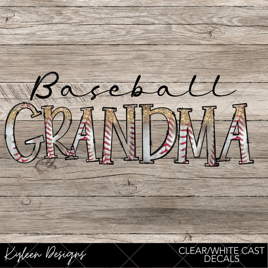 DreamCast™ Clear or White Cast Vinyl-Baseball Grandma