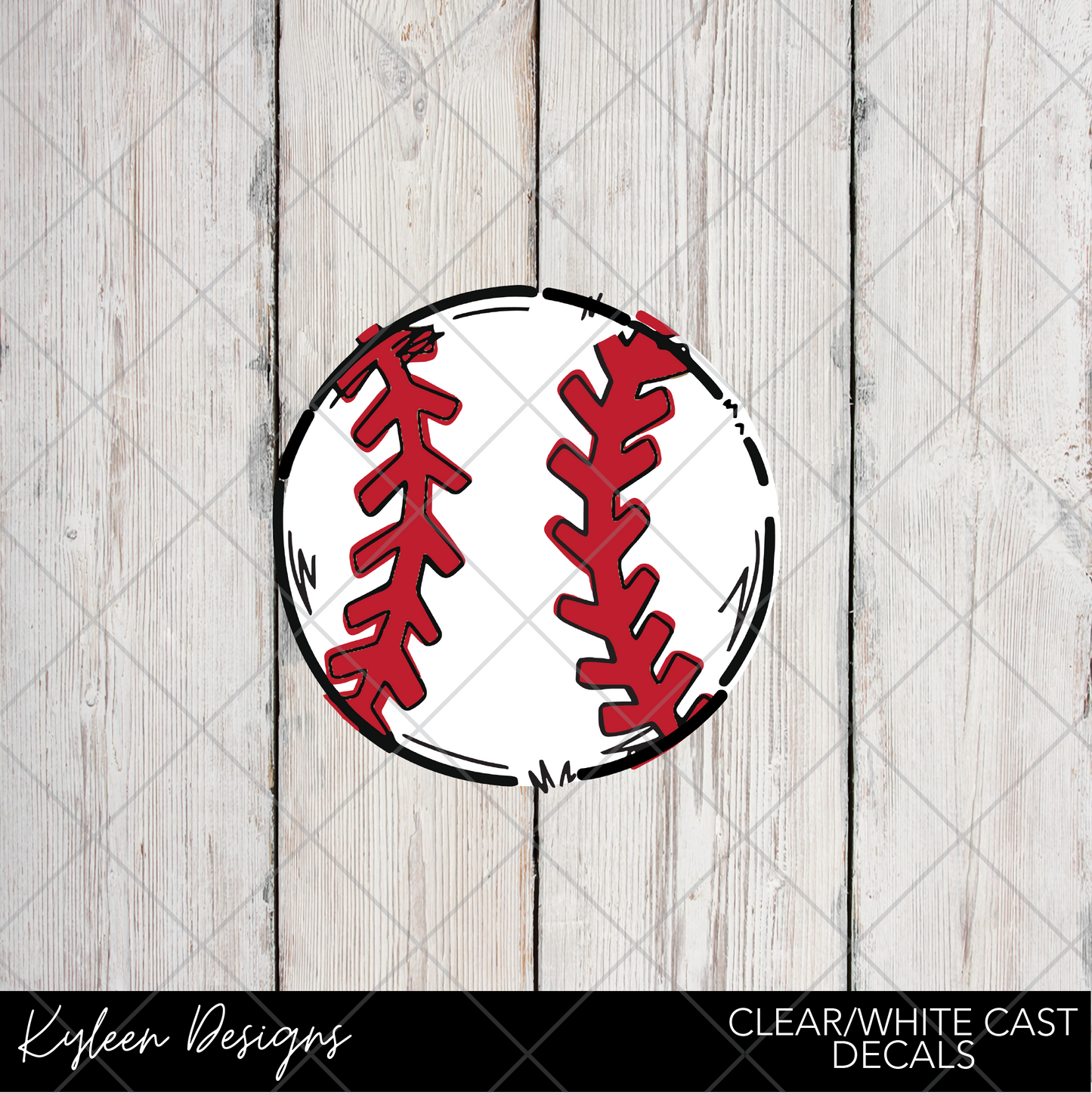 DreamCast™ Clear or White Cast Vinyl-Baseball