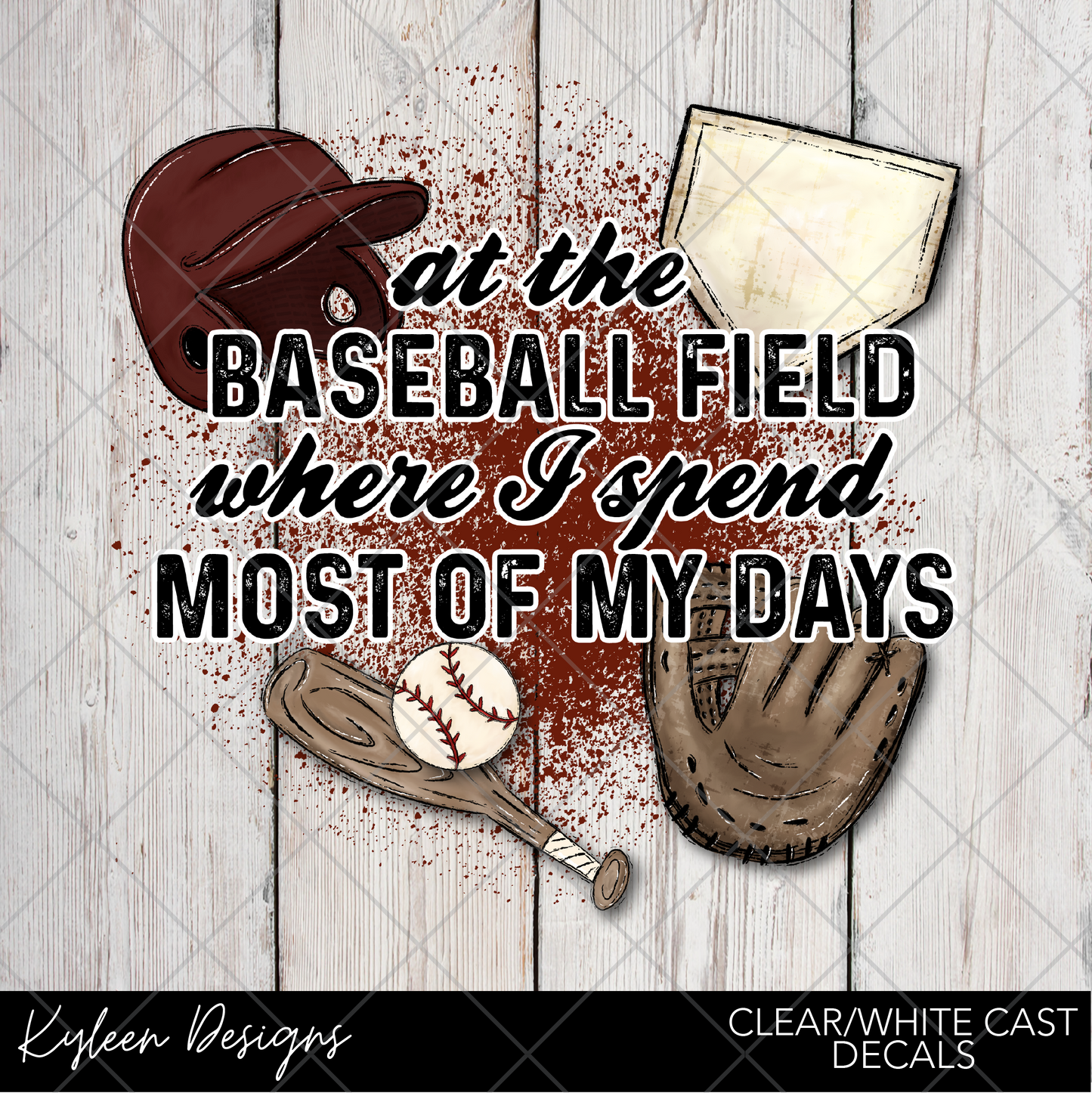 DreamCast™ Clear or White Cast Vinyl-At the baseball field Maroon