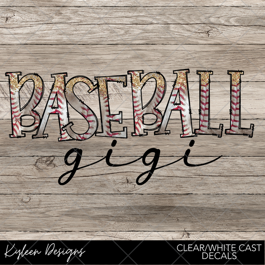 DreamCast™ Clear or White Cast Vinyl-Baseball Gigi