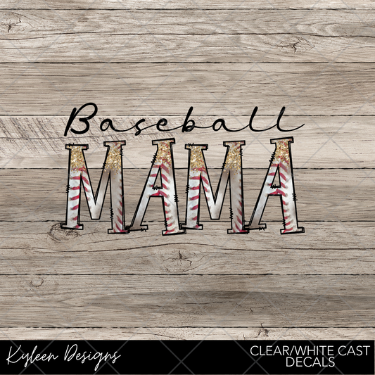 DreamCast™ Clear or White Cast Vinyl-Baseball mama