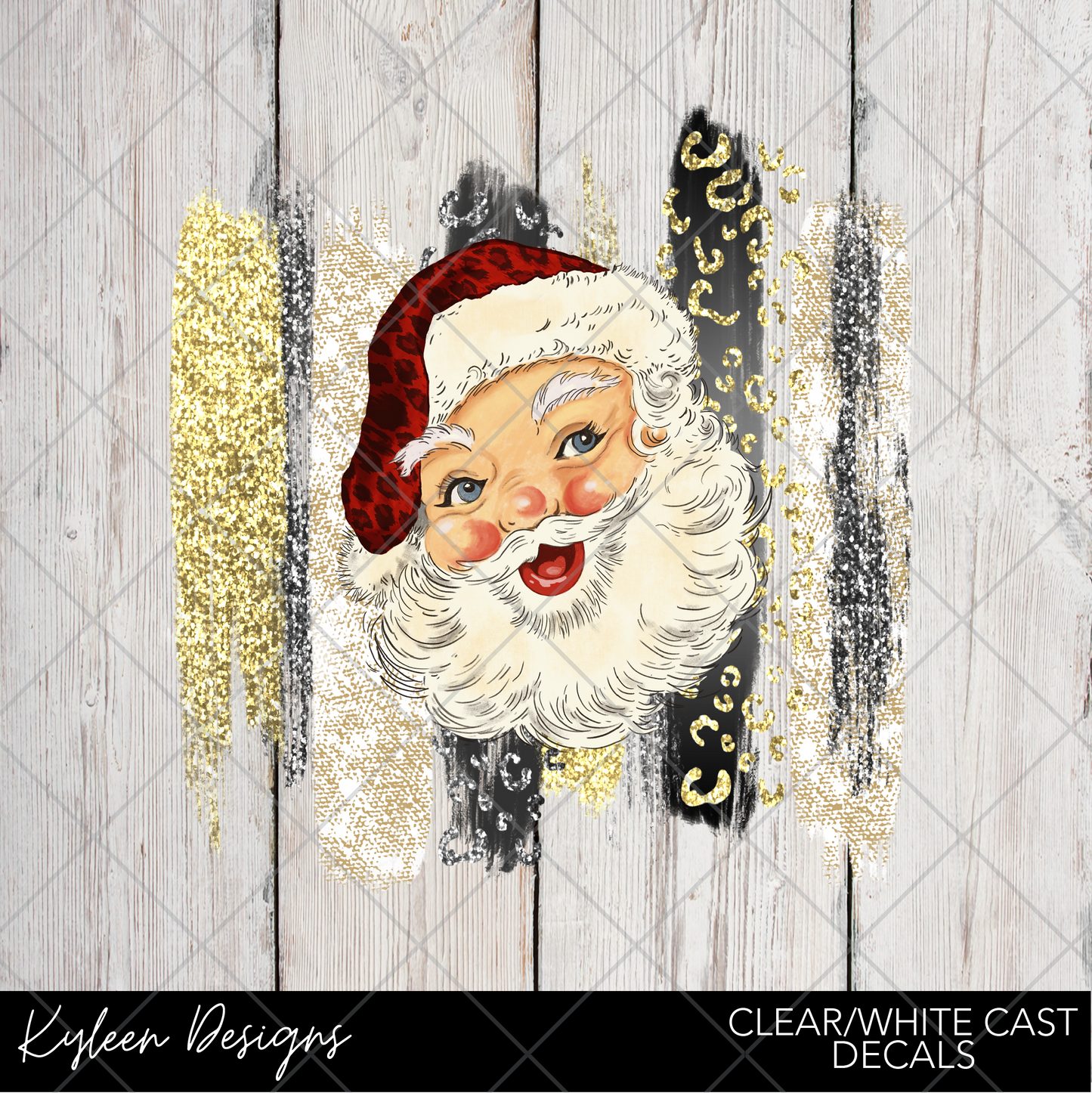 DreamCast™ Clear or White Cast Vinyl-Glam Santa
