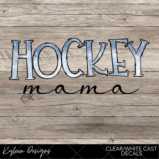 DreamCast™ Clear or White Cast Vinyl-Hockey Mama