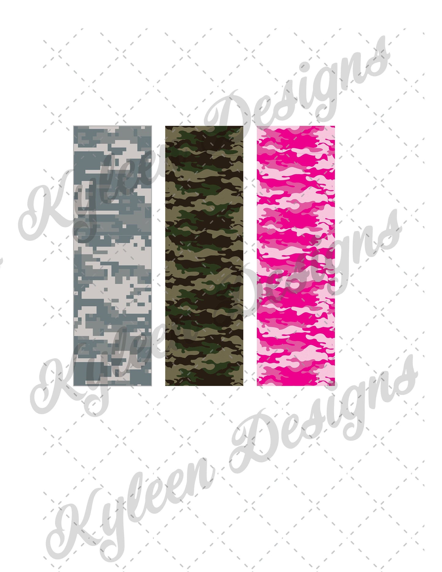 Camo Glitter pen wraps for waterslide HIGH RES PNG