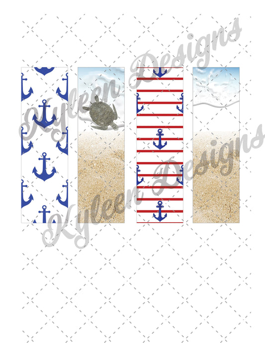 Anchor Nautical  Glitter Pen Wrappers™  For Waterslide, Sublimation or Vinyl PNG file