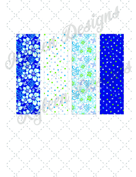 Hibiscus Floral Glitter pen wrapper™ for waterslide or vinyl PNG file