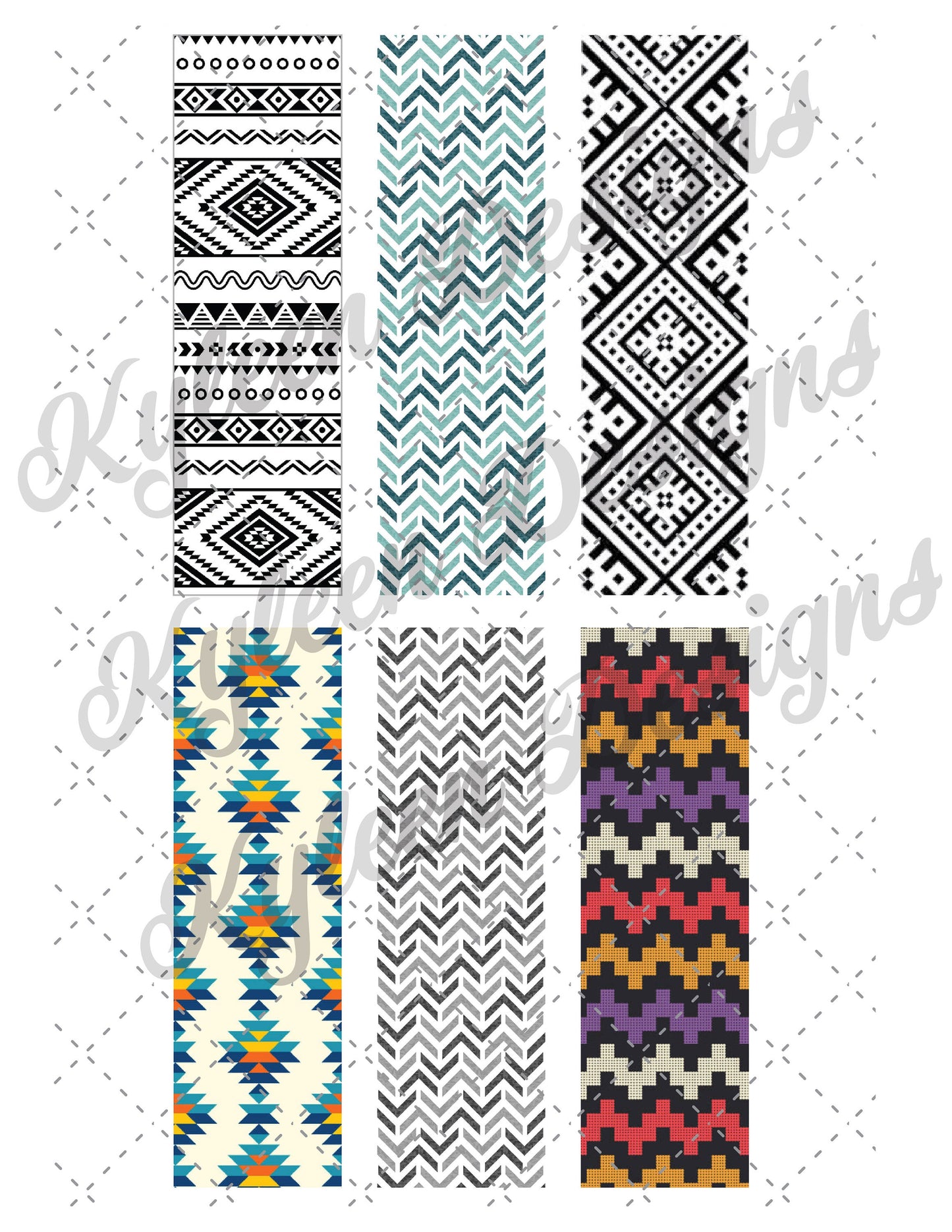 Aztec Glitter Pen Wrappers™  For Waterslide, Sublimation or Vinyl PNG file
