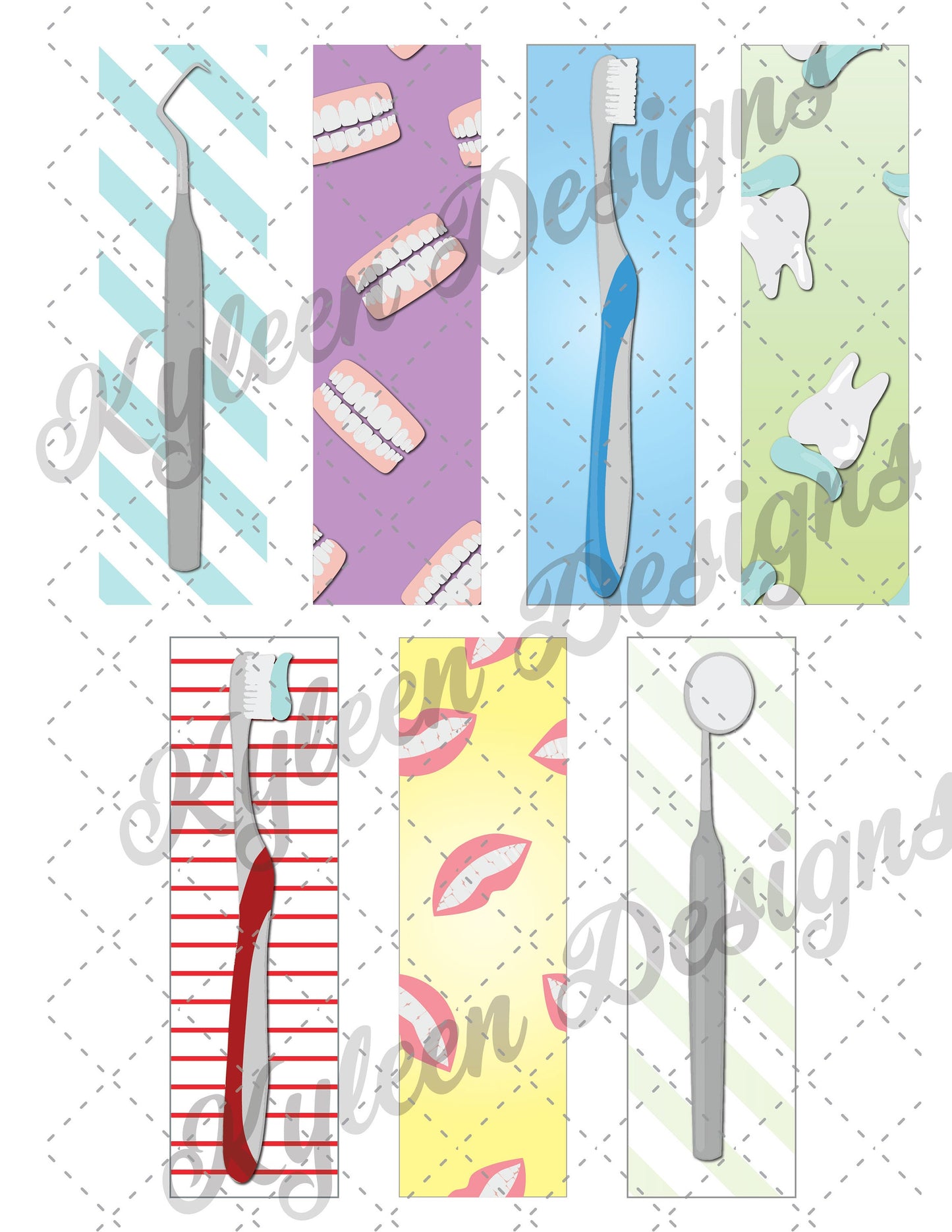 Dentist Glitter Pen Wrapper™ For Waterslide, Sublimation or Vinyl PNG file