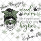 20 ounce straight weed mom sublimation, waterslide High res PNG digital file