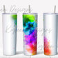 20 ounce straight glitter and paint splash wrap for sublimation, waterslide High res PNG digital file