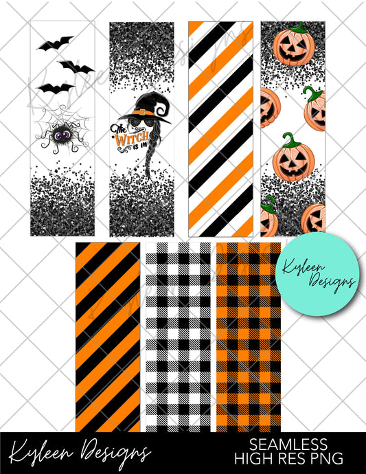 Halloween Mom Life Pen Wraps For Waterslide High RES PNG SEAMLESS