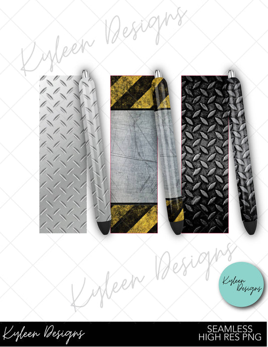 Metal Diamond plate Glitter Pen Wrappers™  for waterslides