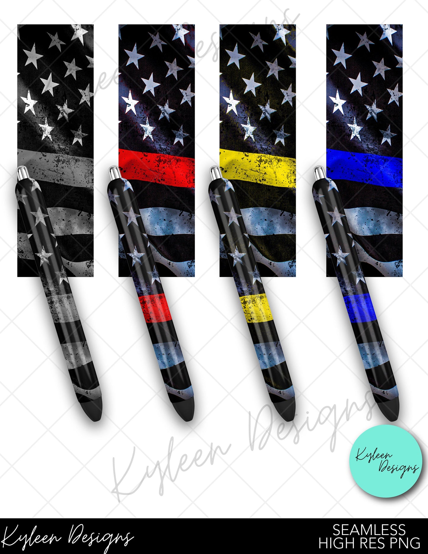 blue, red, yellow, gray flag line pen wraps for waterslide, vinyl, sublimation high RES PNG